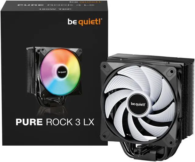Alt view image 5 of 6 - be quiet! Pure Rock 3 LX 120mm Rifle CPU Cooler LED RGB Socket compatibility Intel 1851 / 1700 / 1200 / 1150 / 1151 / 1155, and AMD AM5 / AM4