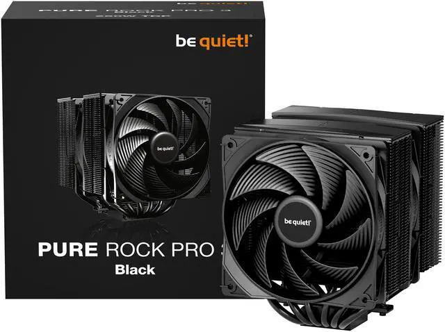 Alt view image 5 of 6 - be quiet! Pure Rock Pro 3 Black 120mm Rifle CPU Cooler Socket compatibility Intel 1851 / 1700 / 1200 / 1150 / 1151 / 1155  and AMD AM5 / AM4