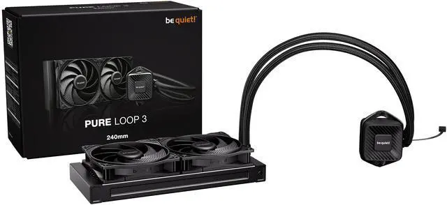 Alt view image 4 of 5 - bequiet! PURE LOOP 3 240mm Black CPU liquid cooler for heavily overclocked systems, 2x Pure Wings 3 PWM high-speed fans, Daisy chained PWM fans, PWM pump features 6-pole motor with 3 phases BW027
