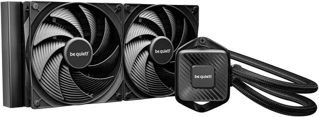 Main image of bequiet! PURE LOOP 3 280mm Black CPU liquid cooler for heavily overclocked systems, 2x Pure Wings 3 PWM high-speed fans, Daisy chained PWM fans, PWM pump features 6-pole motor with 3 phases BW028