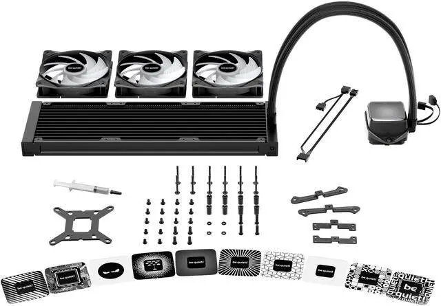 Alt view image 4 of 4 - bequiet! PURE LOOP 3 LX 360mm Black CPU liquid cooler for heavily overclocked systems, 3x Light Wings LX PWM high-speed fans, Daisy chained PWM fans, Unique ARGB cooling block with customization BW031