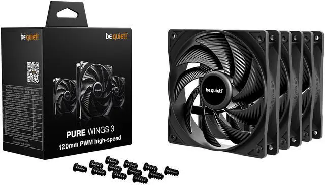 Alt view image 3 of 3 - be quiet! Pure Wings 3 140mm Quiet PWM High-Speed Case Fan | Speed-regulating Closed Loop Motor| Extraordinary Air Pressure | BL140