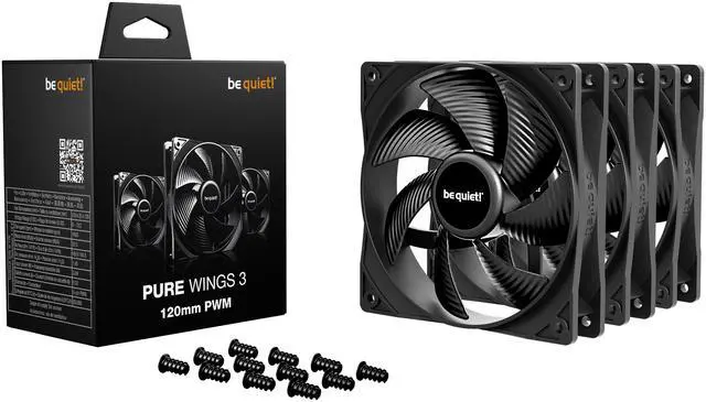 Alt view image 3 of 3 - be quiet! Pure Wings 3 140mm Quiet PWM High-Speed Case Fan | Speed-regulating Closed Loop Motor| Extraordinary Air Pressure | BL141