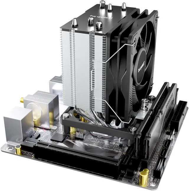 Alt view image 4 of 6 - be quiet! Pure Rock Slim 3, CPU Cooler, 130 W TDP, 100 mm PWM be quiet! Fan, 3 Heatpipes, Asymmetric Design, Slim Tower