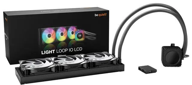 Alt view image 6 of 6 - be quiet! Light Loop IO LCD 360mm Black - High-Performance ARGB AIO Liquid CPU Cooler with IPS Display