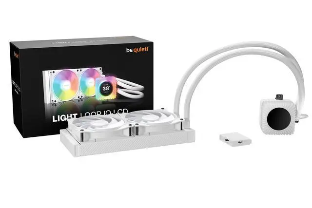 Alt view image 6 of 6 - be quiet! Light Loop IO LCD 240mm White - High-Performance ARGB AIO Liquid CPU Cooler with IPS Display
