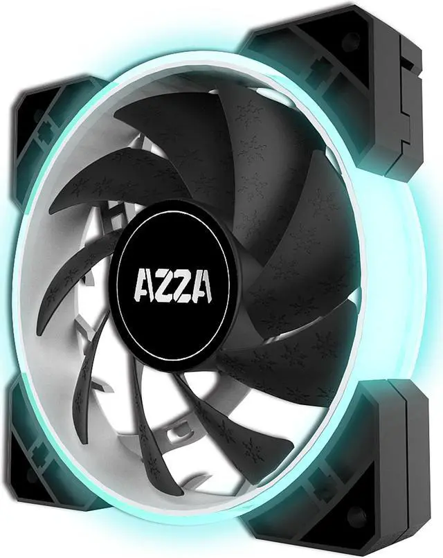 Main image of AZZA HURRICANE RGB Fan(7-color) w/ RF controller, FNAZ-12RGB-B-232, Black. (3-Pack).