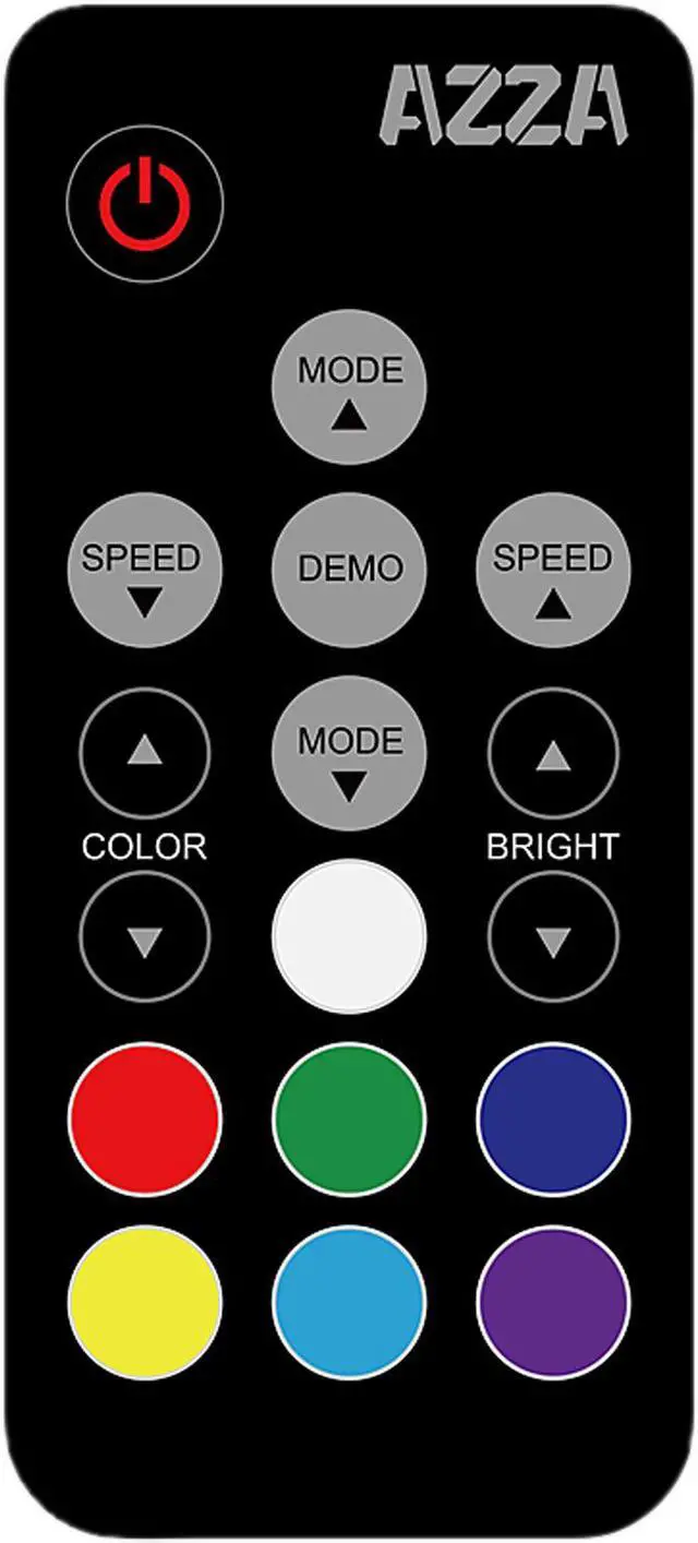 Alt view image 4 of 5 - AZZA HURRICANE RGB Fan(7-color) LITE+RF controller, FNAZ-12RGB-W-232, White. (3-Pack).