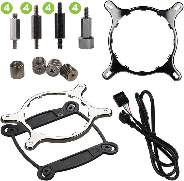 Alt view image 4 of 15 - EVGA CLC 280mm All-In-One RGB LED CPU Liquid Cooler, 2x FX13 140mm PWM Fans, Intel, AMD, 400-HY-CL28-V1 LGA 1700 Compatible