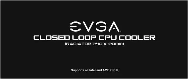 Alt view image 8 of 8 - EVGA CLC 240mm All-In-One RGB LED CPU Liquid Cooler, 2x FX12 120mm PWM Fans, Intel, AMD, 400-HY-CL24-V1 LGA 1700 Compatible