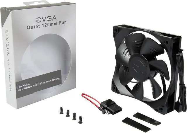 Alt view image 5 of 5 - EVGA FX 120mm Fan, Teflon Nano-Steel Bearing, Improves Chassis and Radiator Performance (400-HY-FX12-KR)