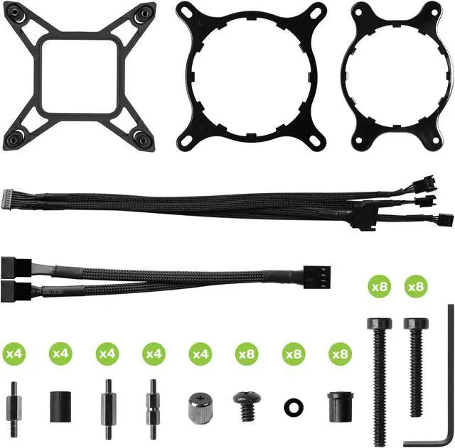 Alt view image 6 of 7 - EVGA CLCx 280mm All-In-One LCD CPU Liquid Cooler, 2x 140mm PWM ARGB Fans, Intel, AMD, 5 YR Warranty, 400-HY-CX28-V1