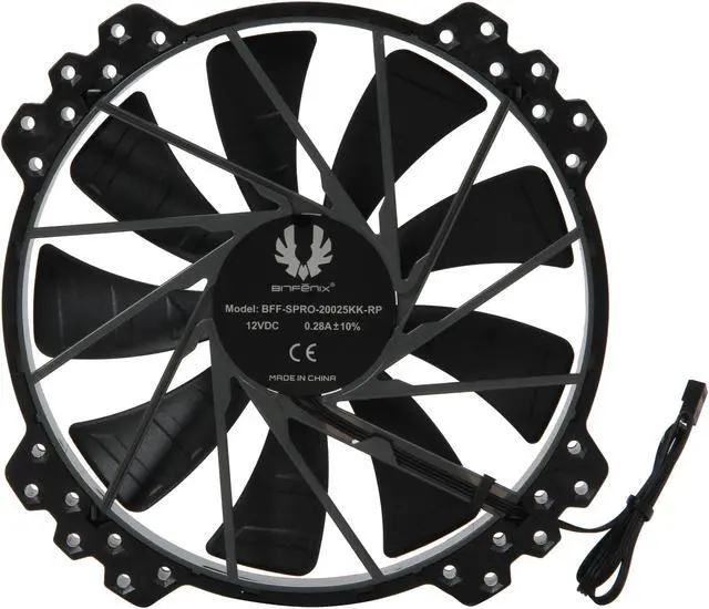 Alt view image 4 of 6 - BitFenix Spectre Pro All Black 200mm Case Fan
