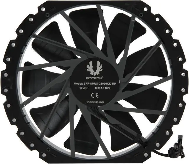 Alt view image 4 of 6 - BitFenix Spectre Pro All Black 230mm Case Fan