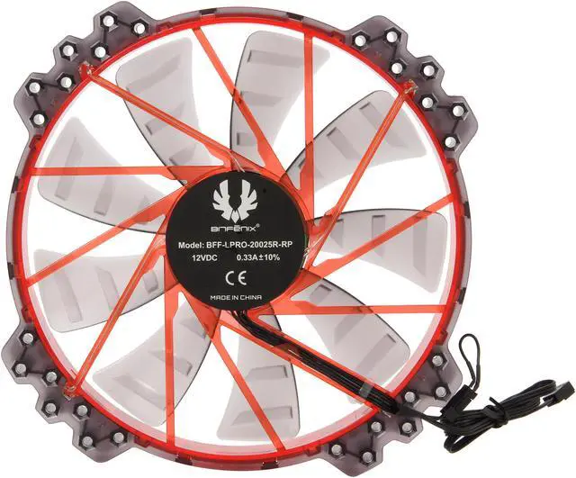 Alt view image 4 of 5 - BitFenix Spectre Pro LED Red 200mm Case Fan