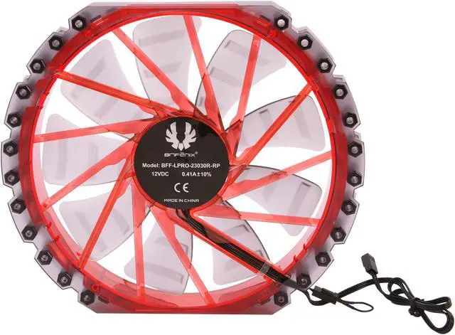 Alt view image 4 of 5 - BitFenix Spectre Pro LED Red 230mm Case Fan