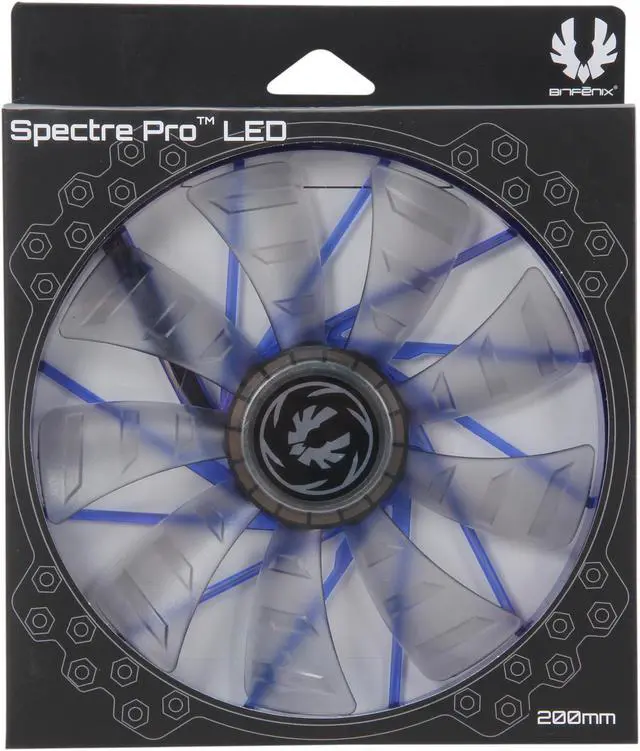 Alt view image 5 of 5 - BitFenix Spectre Pro BFF-LPRO-20025B-RP 200mm Blue LED Case Fan