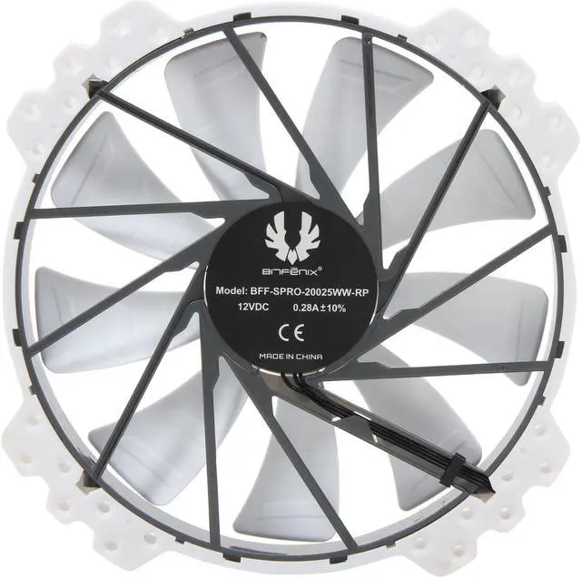 Alt view image 4 of 5 - BitFenix Spectre Pro Solid White 200mm Case Fan