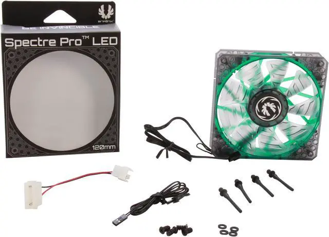 Alt view image 5 of 5 - BitFenix Spectre Pro LED Green 120mm Case Fan