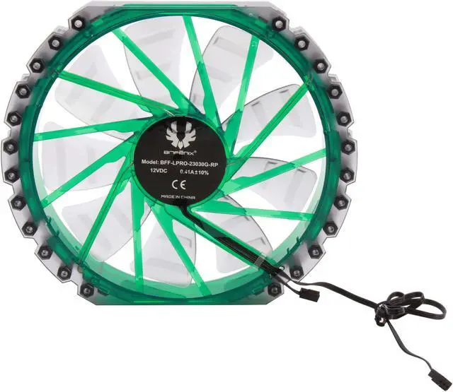 Alt view image 3 of 4 - BitFenix Spectre Pro BFF-LPRO-23030G-RP 230mm Green LED Case Fan