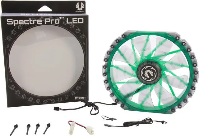 Alt view image 4 of 4 - BitFenix Spectre Pro BFF-LPRO-23030G-RP 230mm Green LED Case Fan