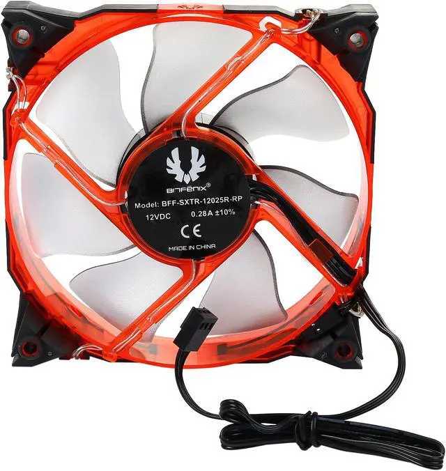 Alt view image 4 of 5 - BitFenix Spectre Xtreme BFF-SXTR-12025R-RP Red LED Case Fan