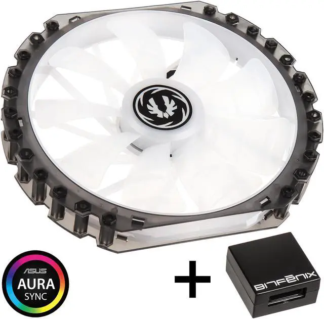 Alt view image 3 of 7 - BitFenix Spectre Pro RGB LED 230mm Case Fan With Controller