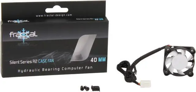 Alt view image 5 of 5 - Fractal Design Silent Series R2 40mm Silence Optimized Hydraulic Bearing Black/White Computer Case Fan
