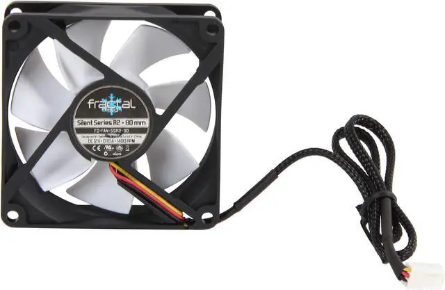 Alt view image 4 of 5 - Fractal Design Silent Series R2 Black/White Silence-Optimized 80mm Case Fan