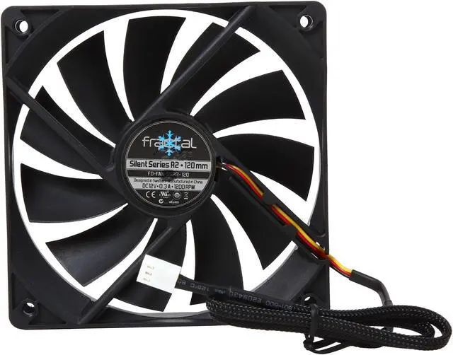 Alt view image 4 of 5 - Fractal Design Silent Series R2 120mm Silence Optimized Hydraulic Bearing Black Edition Computer Case Fan