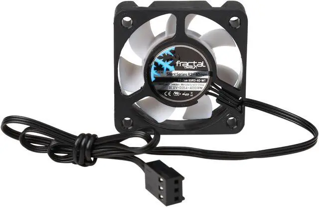 Alt view image 5 of 5 - Fractal Design Silent Series R3 40mm Silence Optimized Rifle Bearing Black/White Computer Case Fan