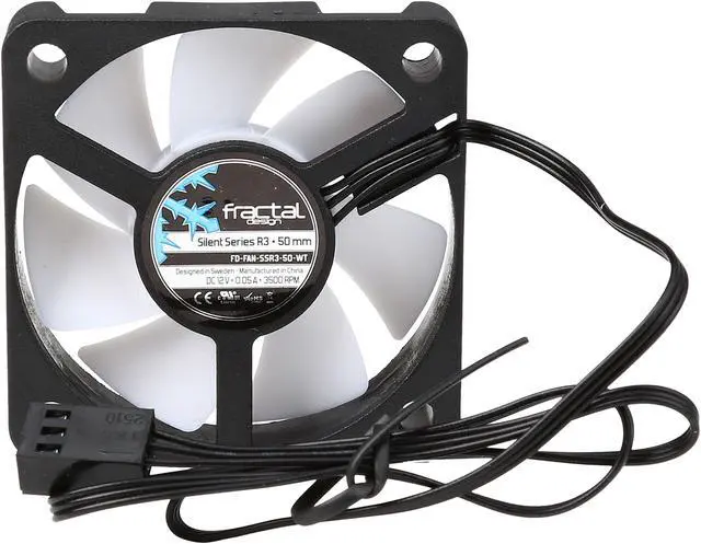Alt view image 4 of 5 - Fractal Design Silent Series R3 50mm Silence Optimized Rifle Bearing Black/White Computer Case Fan