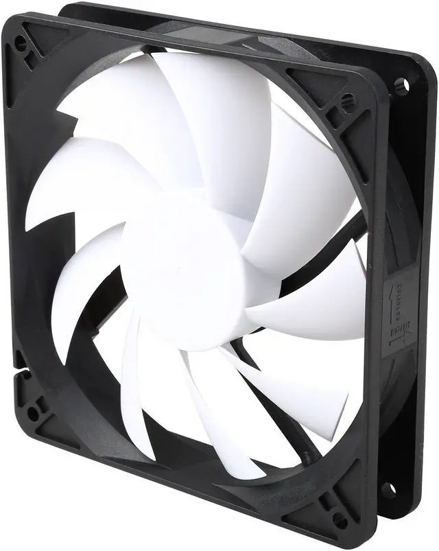 Alt view image 2 of 5 - Fractal Design Silent Series R3 120mm Silence Optimized Rifle Bearing Black/White Computer Case Fan