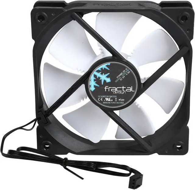Alt view image 5 of 5 - Fractal Design Dynamic GP-12 120mm Low Noise Hydraulic Bearing Black/White Computer Case Fan