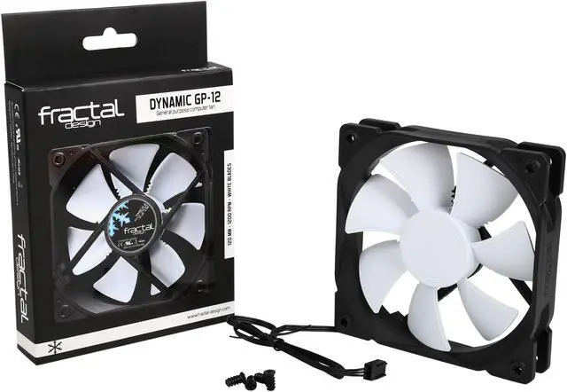 Alt view image 6 of 5 - Fractal Design Dynamic GP-12 120mm Low Noise Hydraulic Bearing Black/White Computer Case Fan