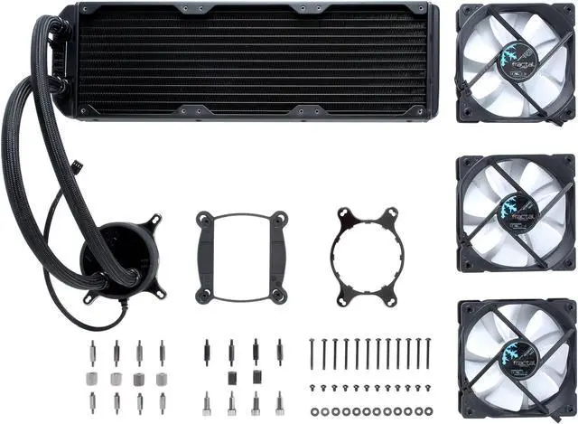 Alt view image 14 of 14 - Fractal Design Celsius S36 360mm Silent High Performance Slim Expandable All-In-One CPU Liquid / Water Cooler, LGA 1700 Ready / AM5 Compatible
