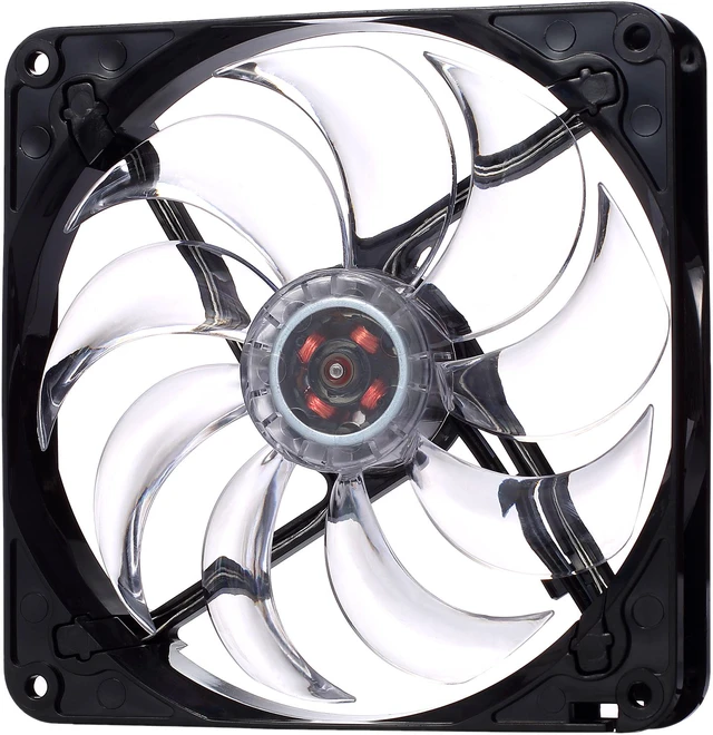 Alt view image 3 of 6 - Fractal Design Silent Series LL 140mm Sleeve Bearing Black/Clear with Blue LED Computer Case Fan