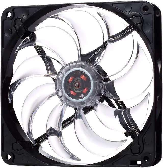 Alt view image 3 of 6 - Fractal Design Silent Series LL 140mm Sleeve Bearing Black/Clear with White LED Computer Case Fan
