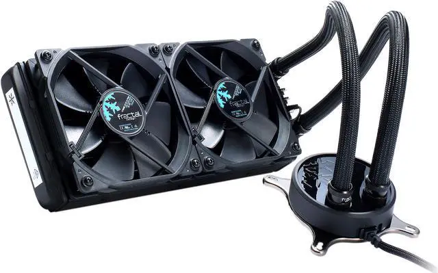 Alt view image 2 of 15 - Fractal Design Celsius S24 Blackout 240mm Silent High Performance Slim Expandable All-In-One CPU Liquid / Water Cooler, LGA 1700 Ready / AM5 Compatible