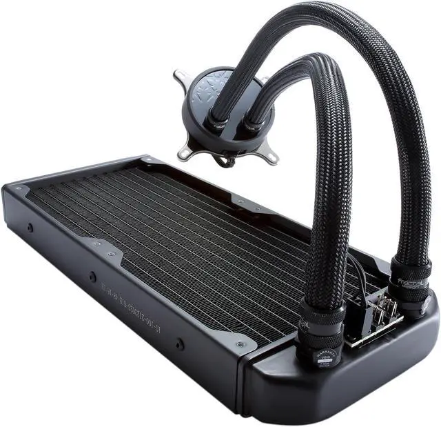 Alt view image 6 of 15 - Fractal Design Celsius S24 Blackout 240mm Silent High Performance Slim Expandable All-In-One CPU Liquid / Water Cooler, LGA 1700 Ready / AM5 Compatible