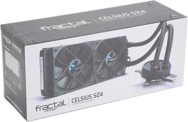 Alt view image 15 of 15 - Fractal Design Celsius S24 Blackout 240mm Silent High Performance Slim Expandable All-In-One CPU Liquid / Water Cooler, LGA 1700 Ready / AM5 Compatible
