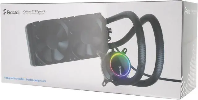 Alt view image 14 of 14 - Fractal Design Celsius+ S24 Dynamic X2 PWM Black 240mm Silent Performance Slim Radiator AIO CPU Liquid/Water Cooler, LGA 1700 Ready / AM5 Compatible