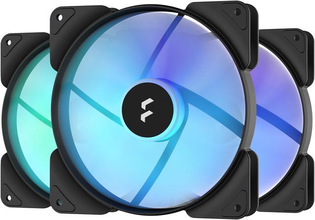 Alt view image 5 of 6 - Fractal Design Aspect 14 RGB 140 mm PWM Wide 500-1700 RPM Range Black Frame 3-pack Computer Case Fan