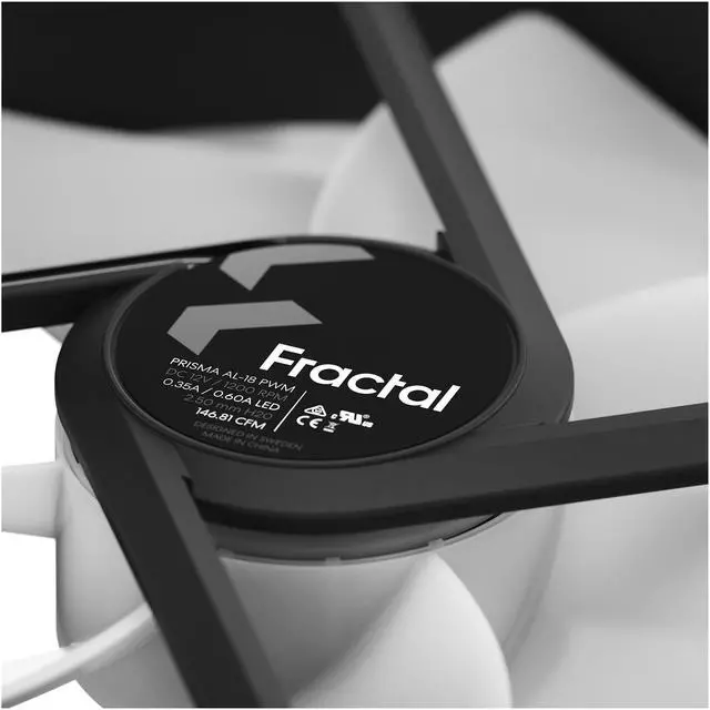 Alt view image 7 of 10 - Fractal Design Prisma AL-18 PWM 180 mm Addressable RGB LED LLS Bearing Computer Case Fan (2-pack)
