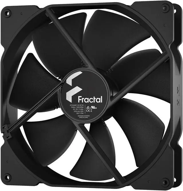 Alt view image 2 of 5 - Fractal Design Dynamic X2 PWM GP-18 180 mm High Durability LLS Bearing Black Edition Radiator Optimized Computer Case Fan