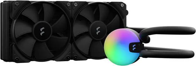 Alt view image 2 of 7 - Fractal Design Lumen S24 Aspect 12 PWM x2 AIO CPU Liquid/Water Cooler, LGA 1700 Compatible, LGA 1700 Ready / AM5 Compatible