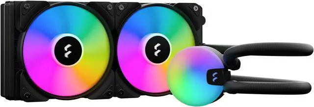 Alt view image 2 of 7 - Fractal Design Lumen S24 RGB Aspect 12 RGB x2 AIO CPU Liquid/Water Cooler, LGA 1700 Ready / AM5 Compatible