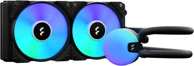 Alt view image 3 of 7 - Fractal Design Lumen S24 RGB Aspect 12 RGB x2 AIO CPU Liquid/Water Cooler, LGA 1700 Ready / AM5 Compatible