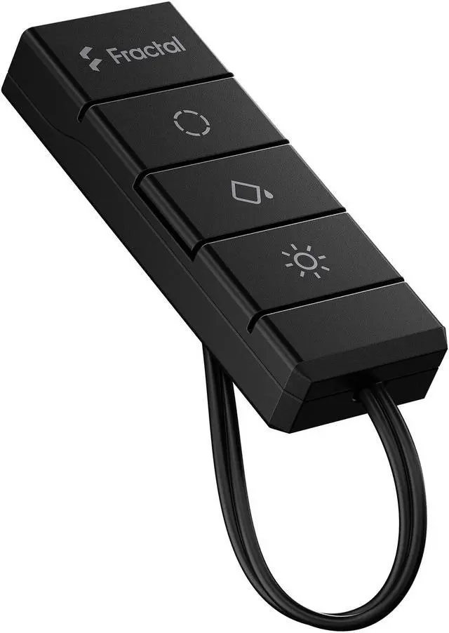 Alt view image 2 of 4 - Fractal Design Adjust 2 Manual ARGB Controller for Standard 5V ARGB LED Fans Strips and Devices, Chainable Y-Cable Adapter Included