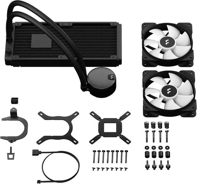 Alt view image 7 of 7 - Fractal Design Lumen S24 v2 RGB Aspect 12 RGB x2 AIO CPU Liquid/Water Cooler - Supports Intel LGA 1851/1700/1150/1151/1155/1156/1200 LGA 1366/2011/2011-3/2066 and AMD AM5/AM4